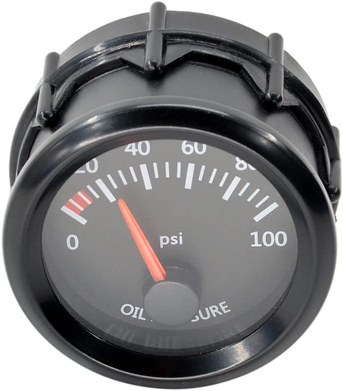E Support Universal Car 52mm Pointer Oil Pressure Gauge Meter Kit Press PSI White LED Light Pointer Indicator Dail Display Electronic - Image 3